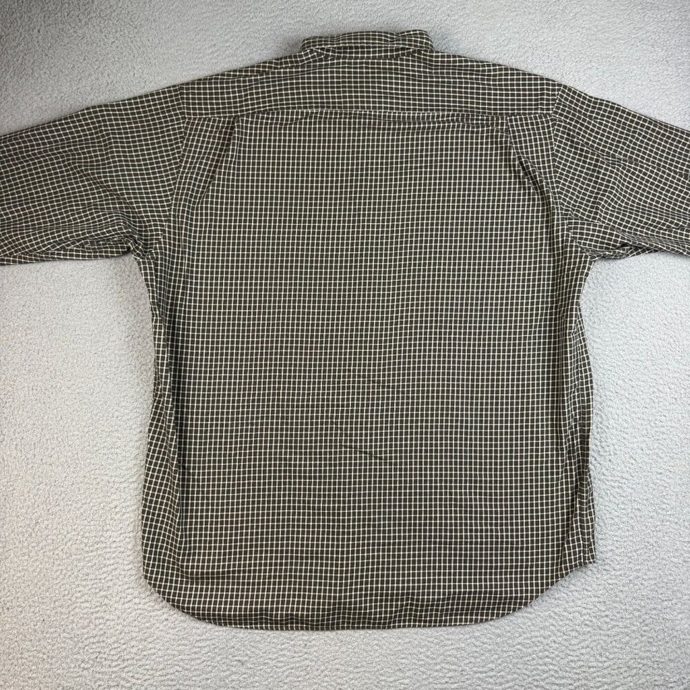 Eddie Bauer AKA Button Down Shirt Mens 2XL Checkered Long Sleeve Cotton Leisure - Picture 5 of 7